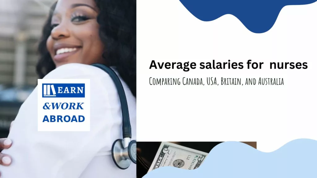 Average salaries of nurses between Canada, the USA, Britain, and Australia