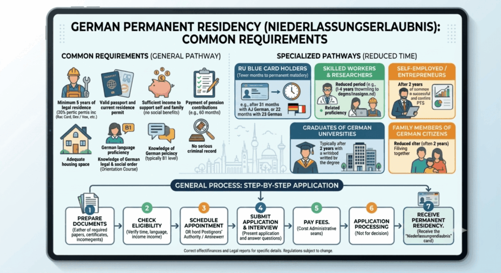 Full Process for the Niederlassungserlaubnis is Germany’s permanent settlement permit