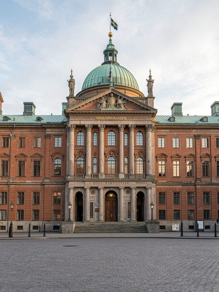 Swedish Parliament Building in Stockholm